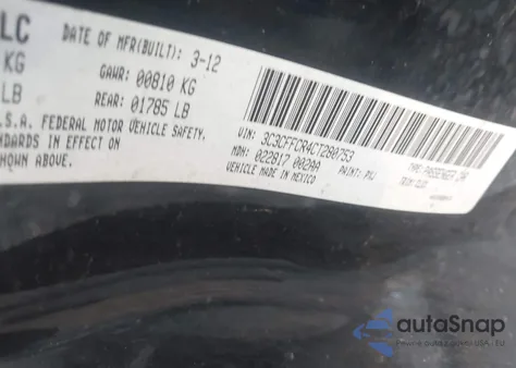 2012 Fiat 500 Lounge from USA, damaged, VIN 3C3CFFCR4CT280753